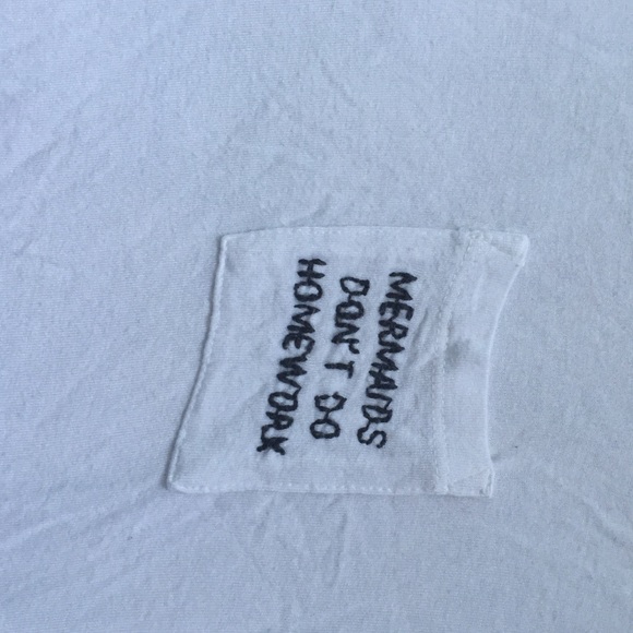 Brandy Melville Mermaids Don't Do Homework crop