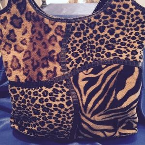 Tianni leather/leopard handbag