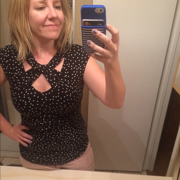 Anthropologie  top polka dot