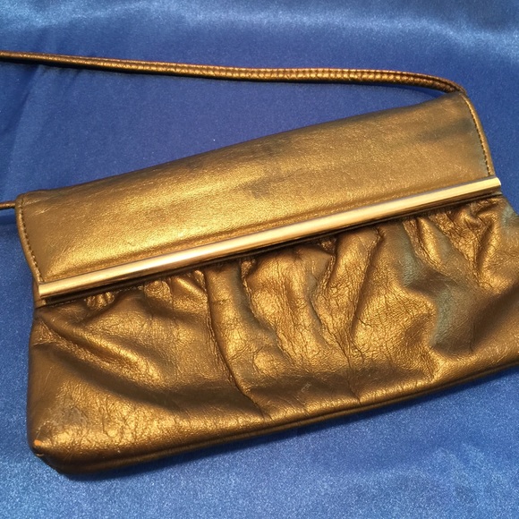 Gold small leather purse