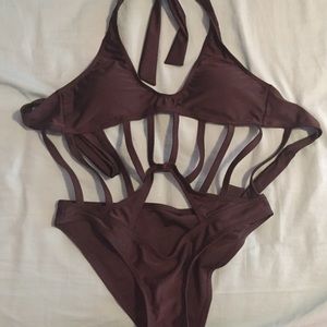 Black one piece swimsuit