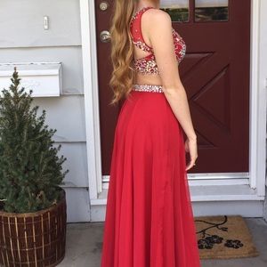 Two Piece Red Dress