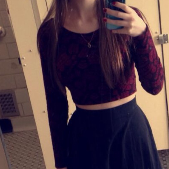 Forever 21 long sleeve crop top
