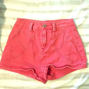 Raspberry UO BDG High Waisted Shorts