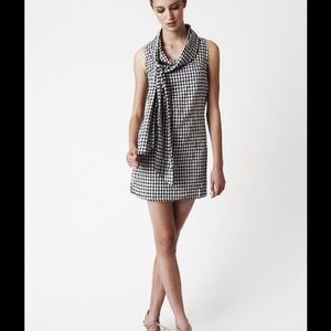 Last Chance⚡️Black and white cotton gingham dress