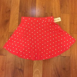 Salmon polka-dot skirt. New with tags.