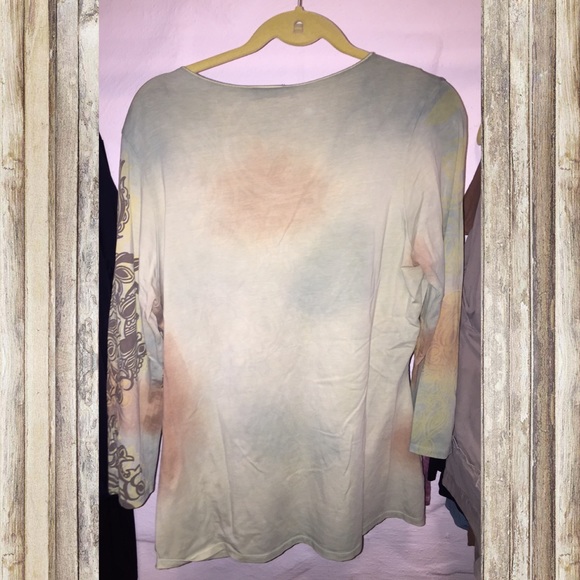 ⬇️Beautiful hippie BOHO stretchy top XL- like a 14 - Picture 2 of 2