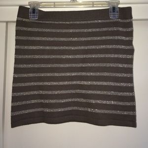 Brown glitter mini skirt