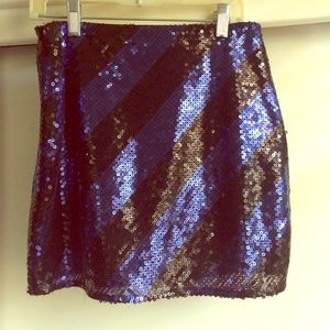 Black & blue mini skirt