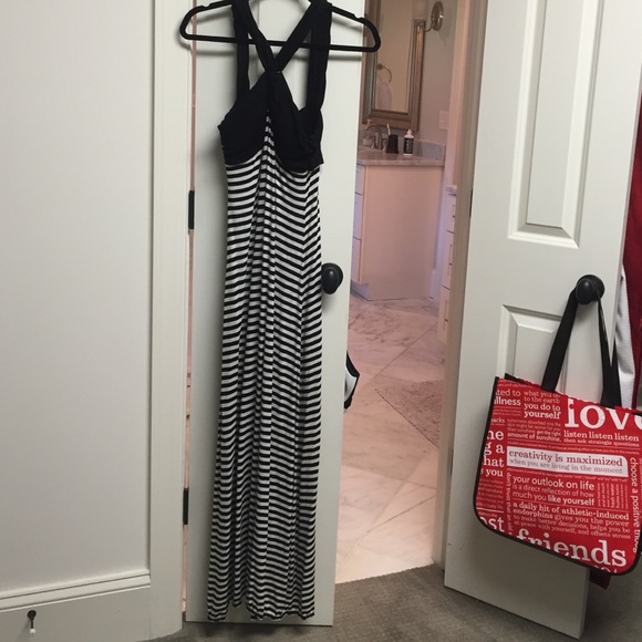 Black and white maxi dress