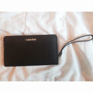 Calvin Klein Leather Wristlet