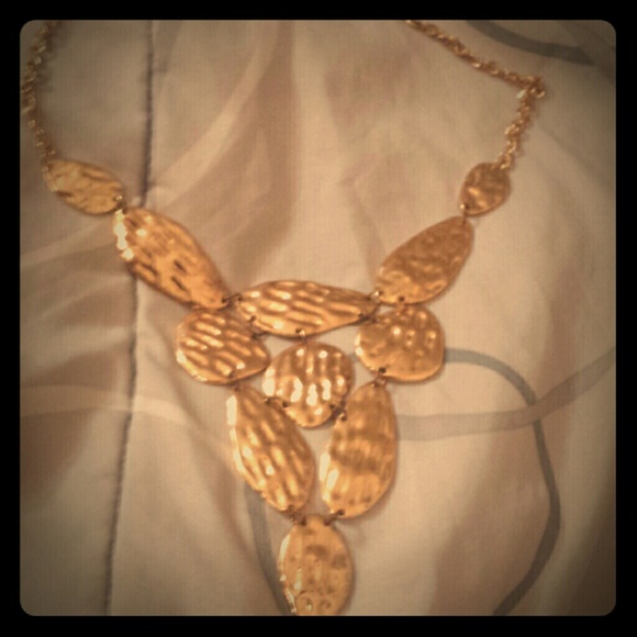 Gold statement necklace