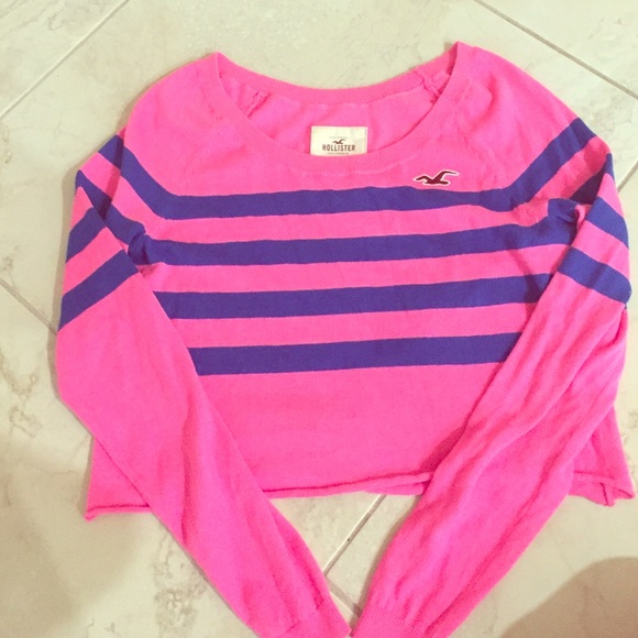 Hollister stripped, long sleeve crop top! - Picture 1 of 3