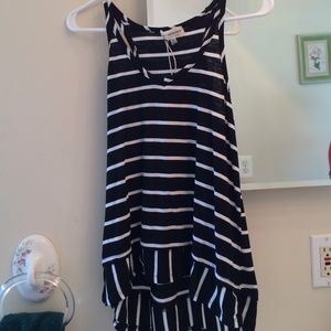 Black and white stripped tank top
