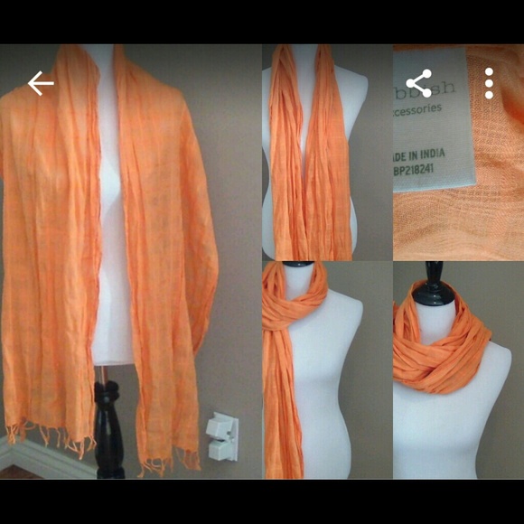 Rubbish Bright Orange shall/ scarf/ wrap