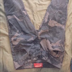 Army Cargo Print Skinny Jeans