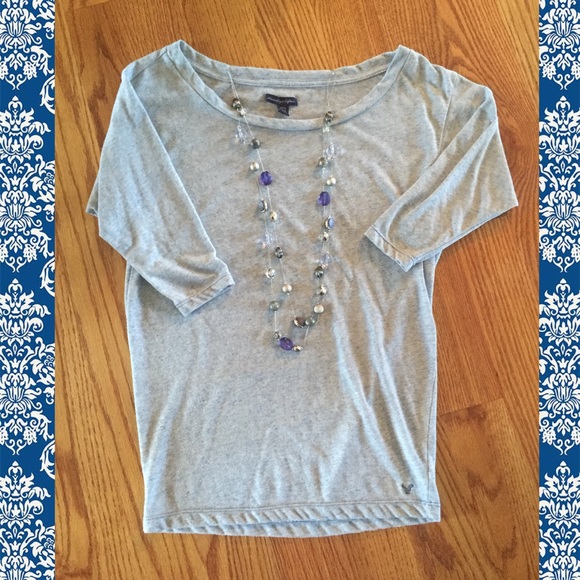American Eagle Blue Dolman Top