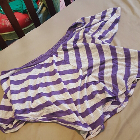 Striped purple top