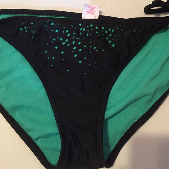 Black cut out bikini bottoms