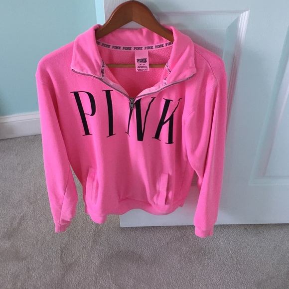 Pink quarter zip pullover