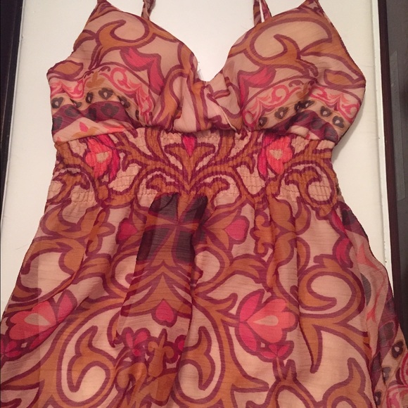 Coral maxi dress