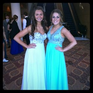Faviana Mint Prom dress