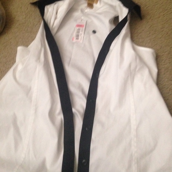 Sleeveless white shirt , Black Shirt . BUNDLE