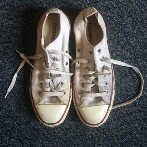 White Converse Chuck Taylor's