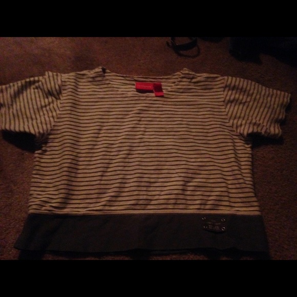 Liz & Co Green & Tan Medium Top - Picture 1 of 1