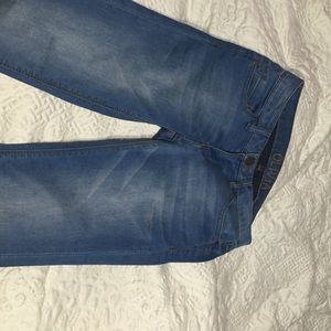 Light washed blue jeans