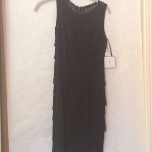 Black layered lace dress