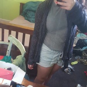 Black semi-see through cardigan