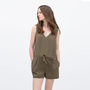 BRAND NEW WITHOUT TAGS Zara olive romper