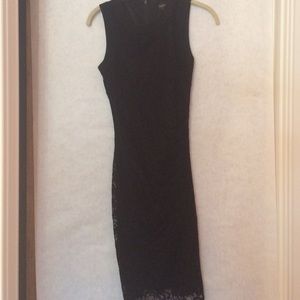 Sleek black lace dress