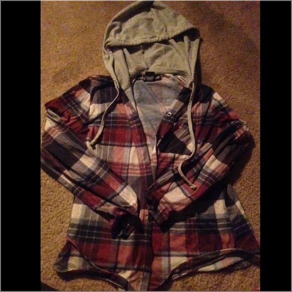 Plaid Hoodie Shirt - Picture 1 of 1