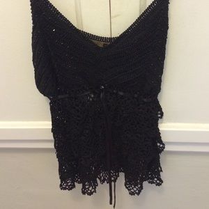 Crocheted sleeveless blouse