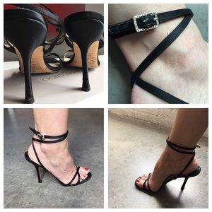 Jimmy Choo Shoes - Jimmy Choo black satin heels!! Jimmy Choo Shoes - Jimmy Choo black satin heels!!