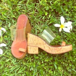 Michael Kors clear strap sandal