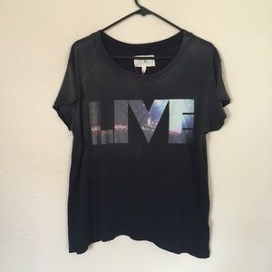 Crewneck printed and washed cotton jersey t-shirt