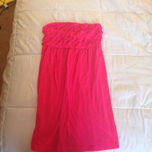 Neon pink beach cover up