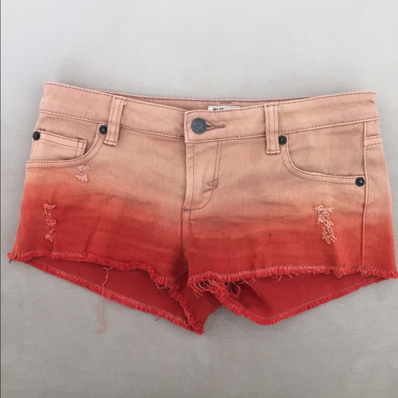 RVCA ombré red and tan shorts