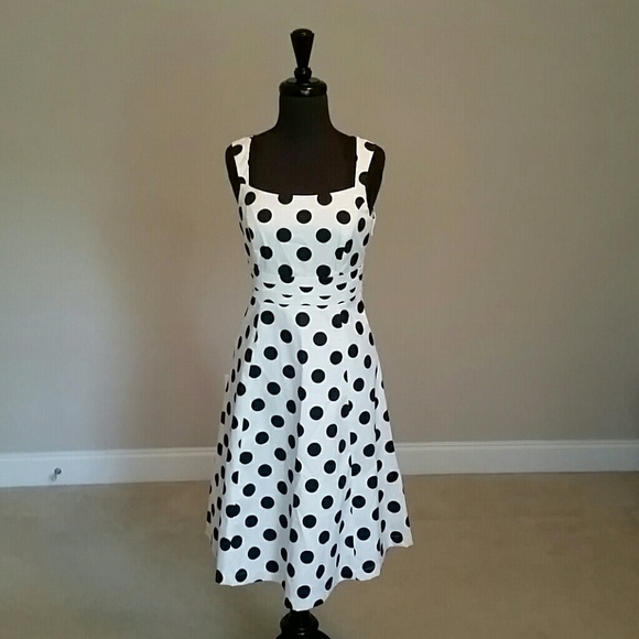 Merona Dresses & Skirts - Reserved Black/white polka dot dress