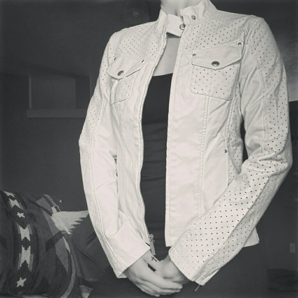 Daytrip white leather jacket.