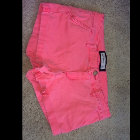 Bright coral shorts