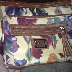 Floral cross body purse