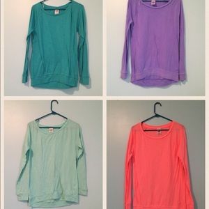 Victoria's Secret pink slouchy crew necks