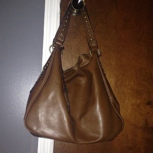 Brown leather purse