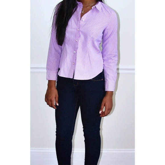 Purple Stripped Dress Shirt