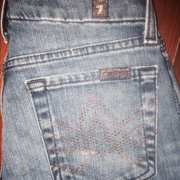 Seven jeans/bronze rhinestones