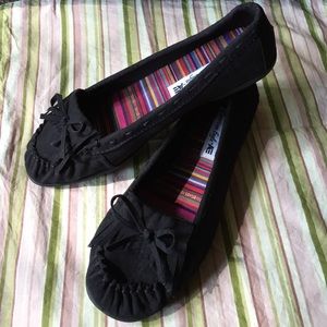 Black Suede Moccasins